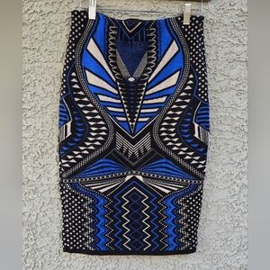 Windsor Geometric Pencil Skirt